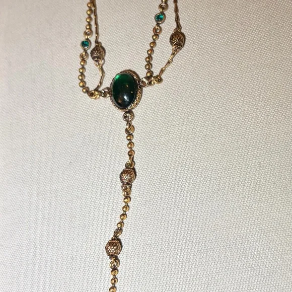 Alexander McQueen Green Hand Chain Bracelet - Picture 4 of 5